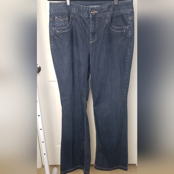Women's French Cuff SIZE 12 Boot Leg Jeans - Picture 1 of 5